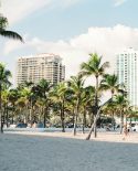 Miami skyline from the beach