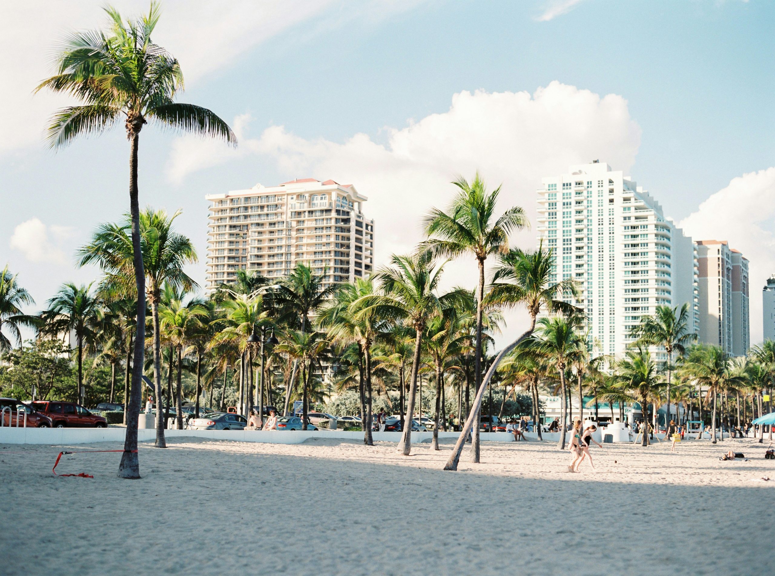 Miami skyline from the beach