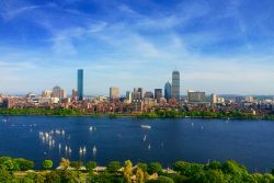 Skyline of Boston at noon